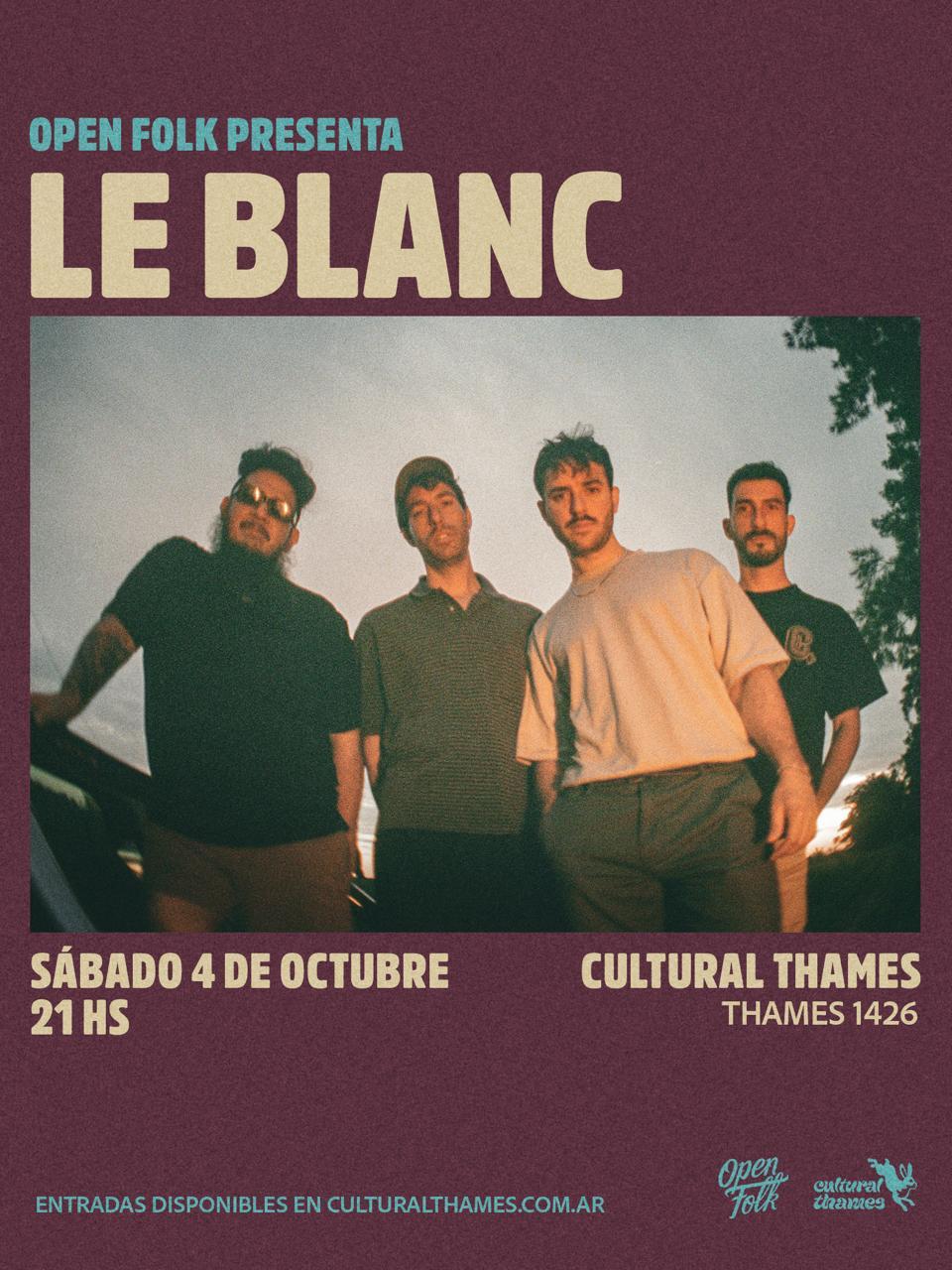 Open folk presenta Le Blanc